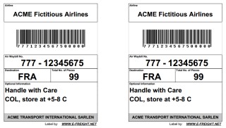 Double Air Cargo Label